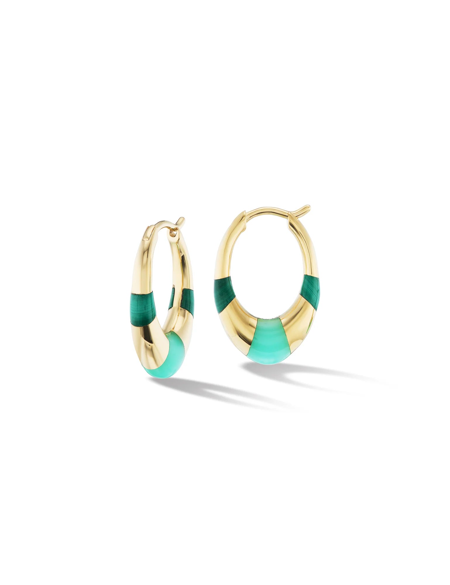 Mini Inlay Tri Hoops