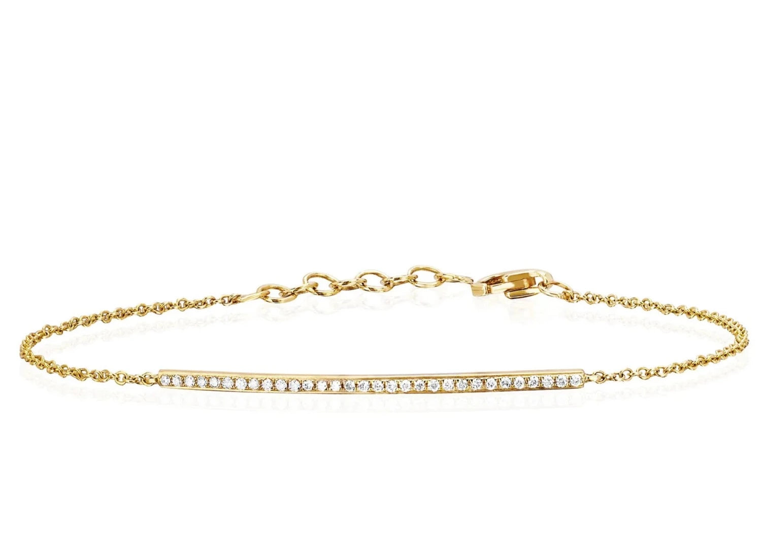 Diamond Bar Chain Bracelet