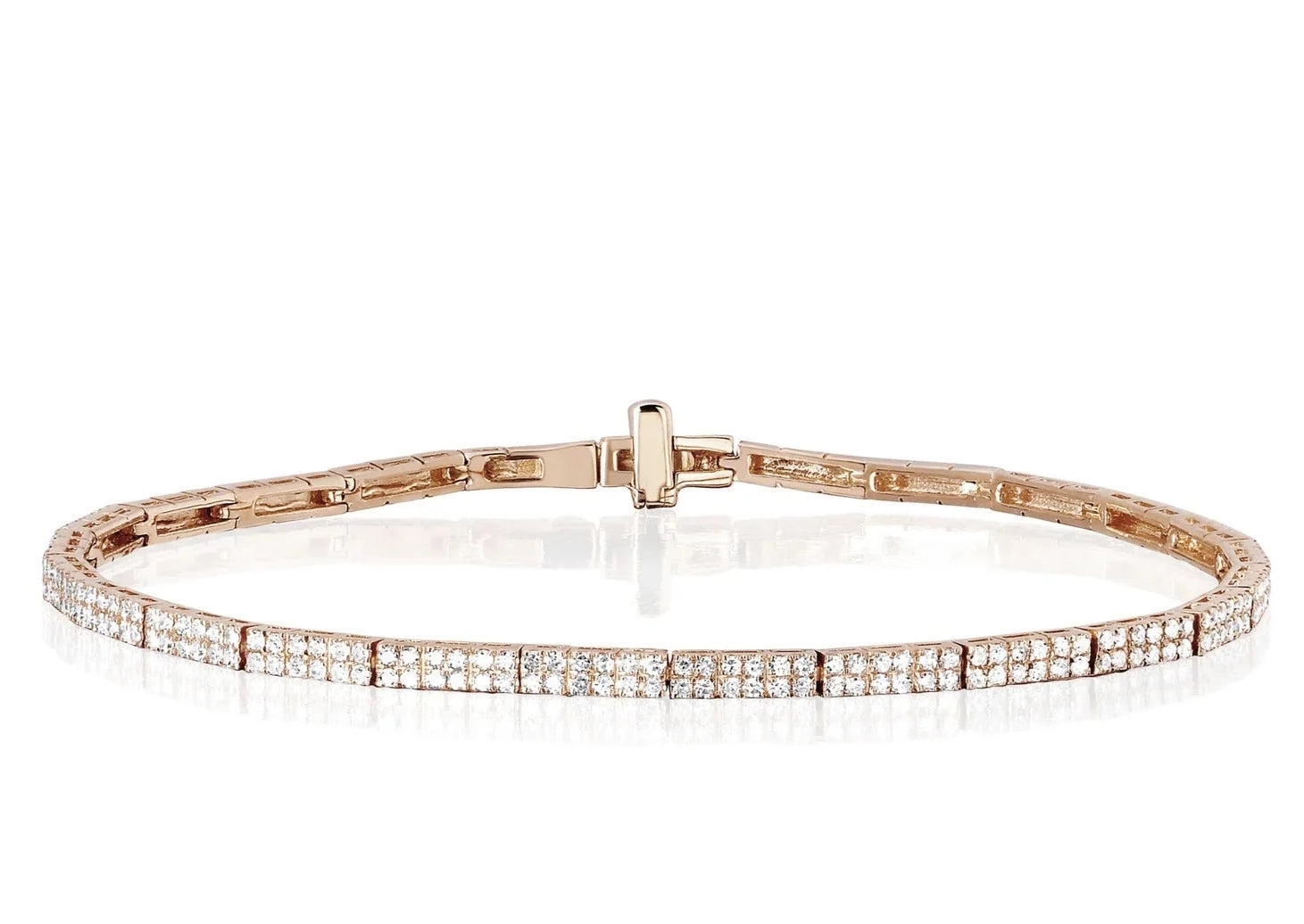 Diamond Double Row Eternity Bracelet