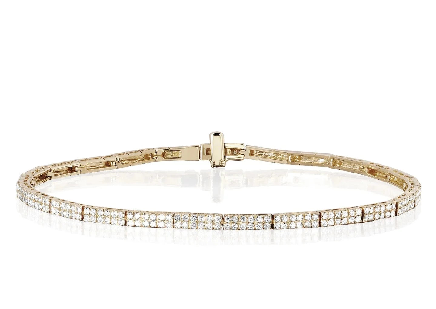 Diamond Double Row Eternity Bracelet