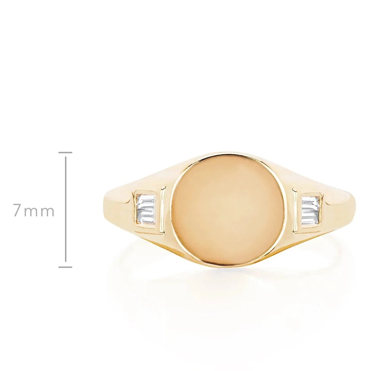 Diamond Baguette Signet Ring