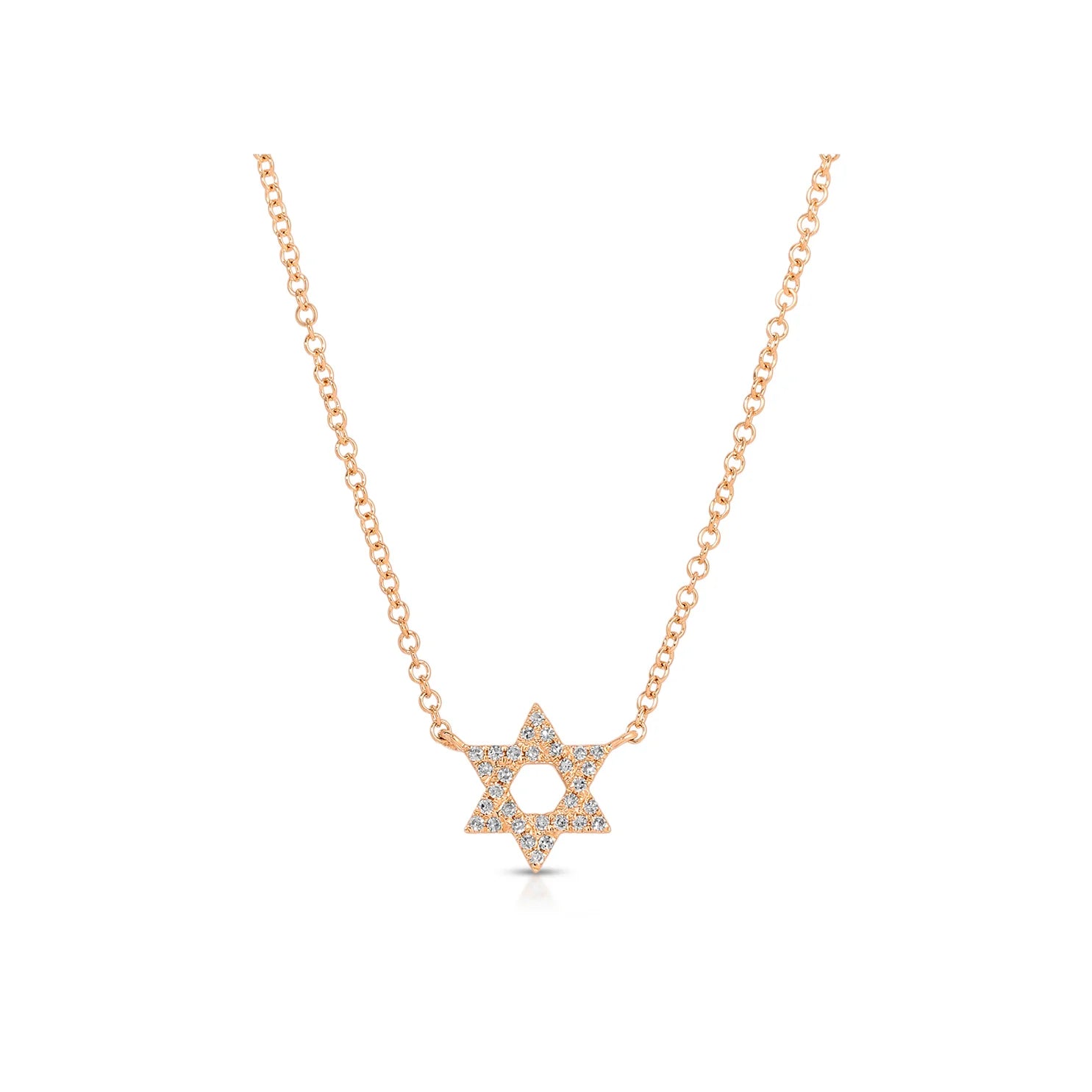 Diamond Star of David Necklace
