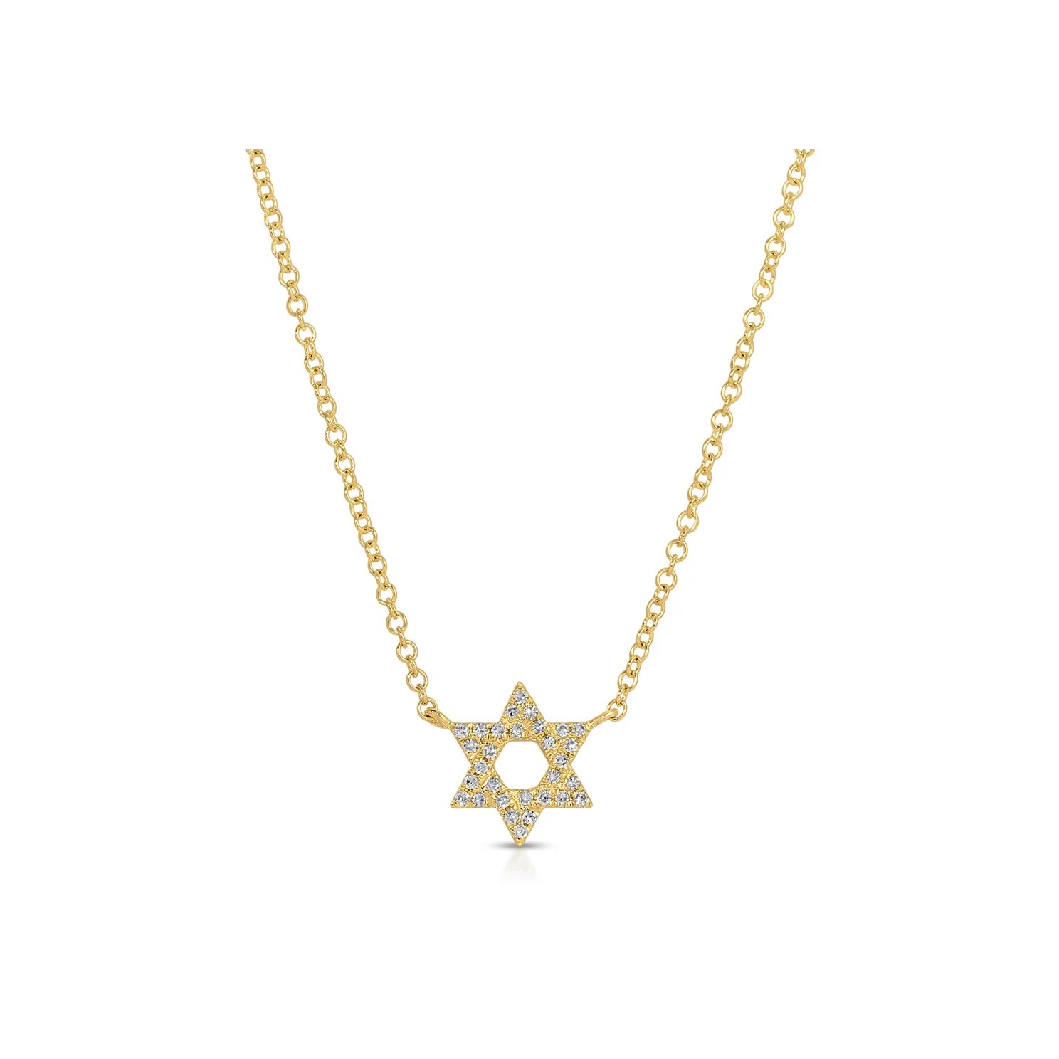 Diamond Star of David Necklace