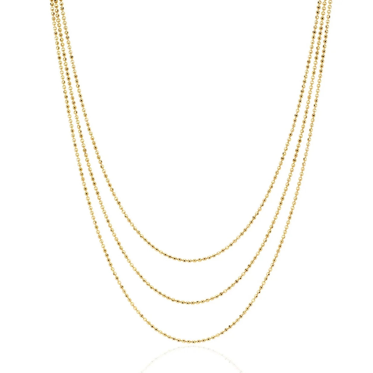 Hasson Triple Layered Chain Necklace