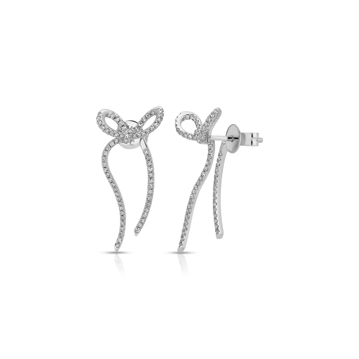 Diamond Bow Earrings