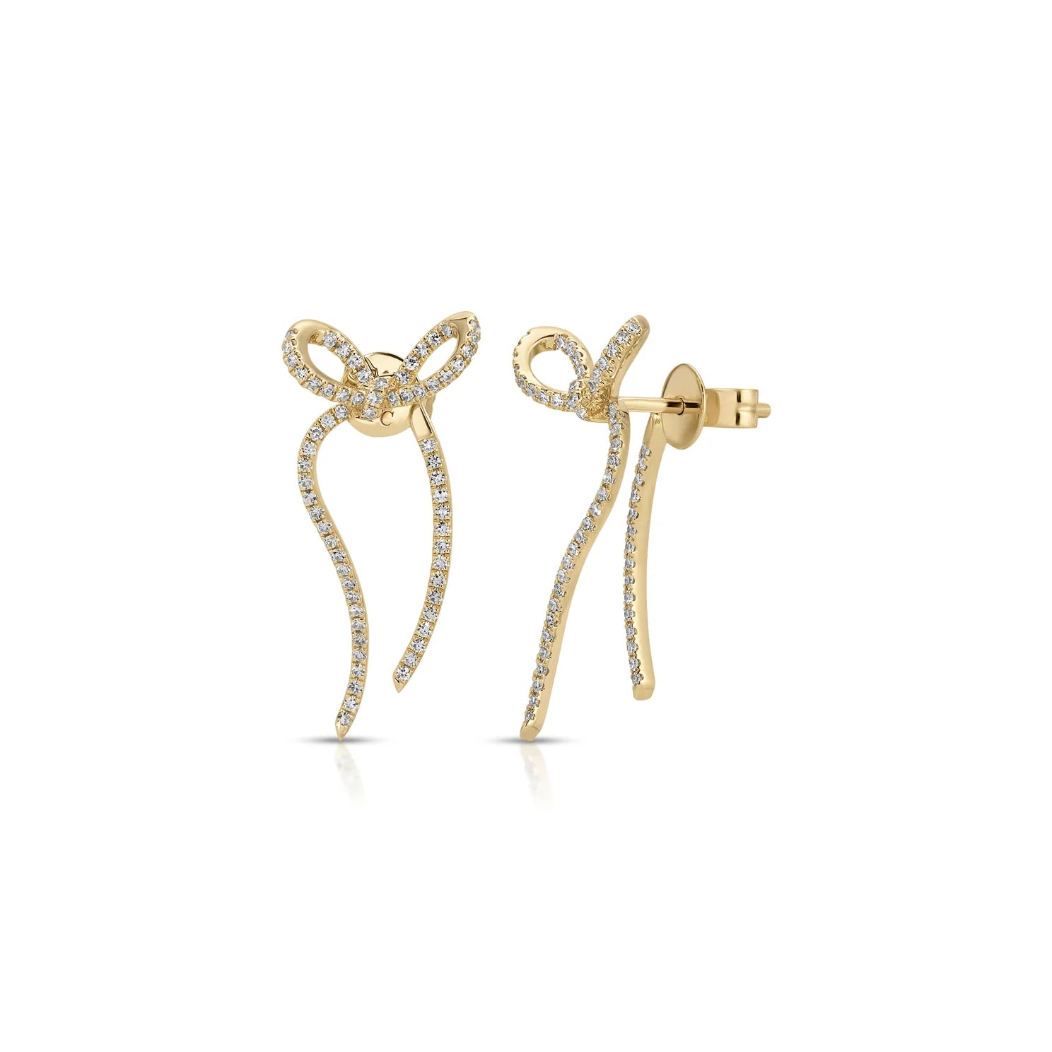 Diamond Bow Earrings