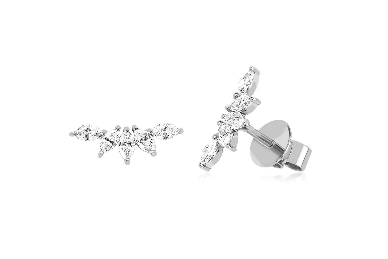 Diamond Marquise Fan Earrings