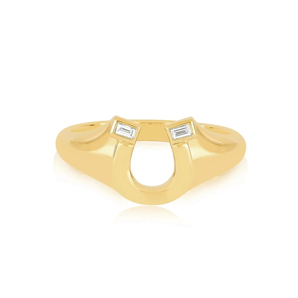 Lucky Horseshoe Signet Ring