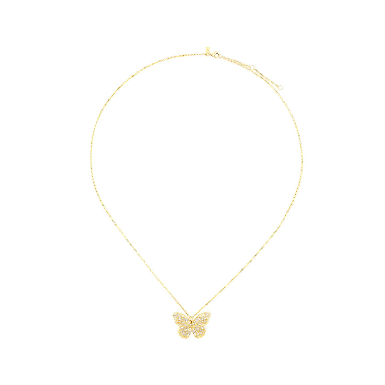 Pavé Diamond Jumbo Butterfly Necklace