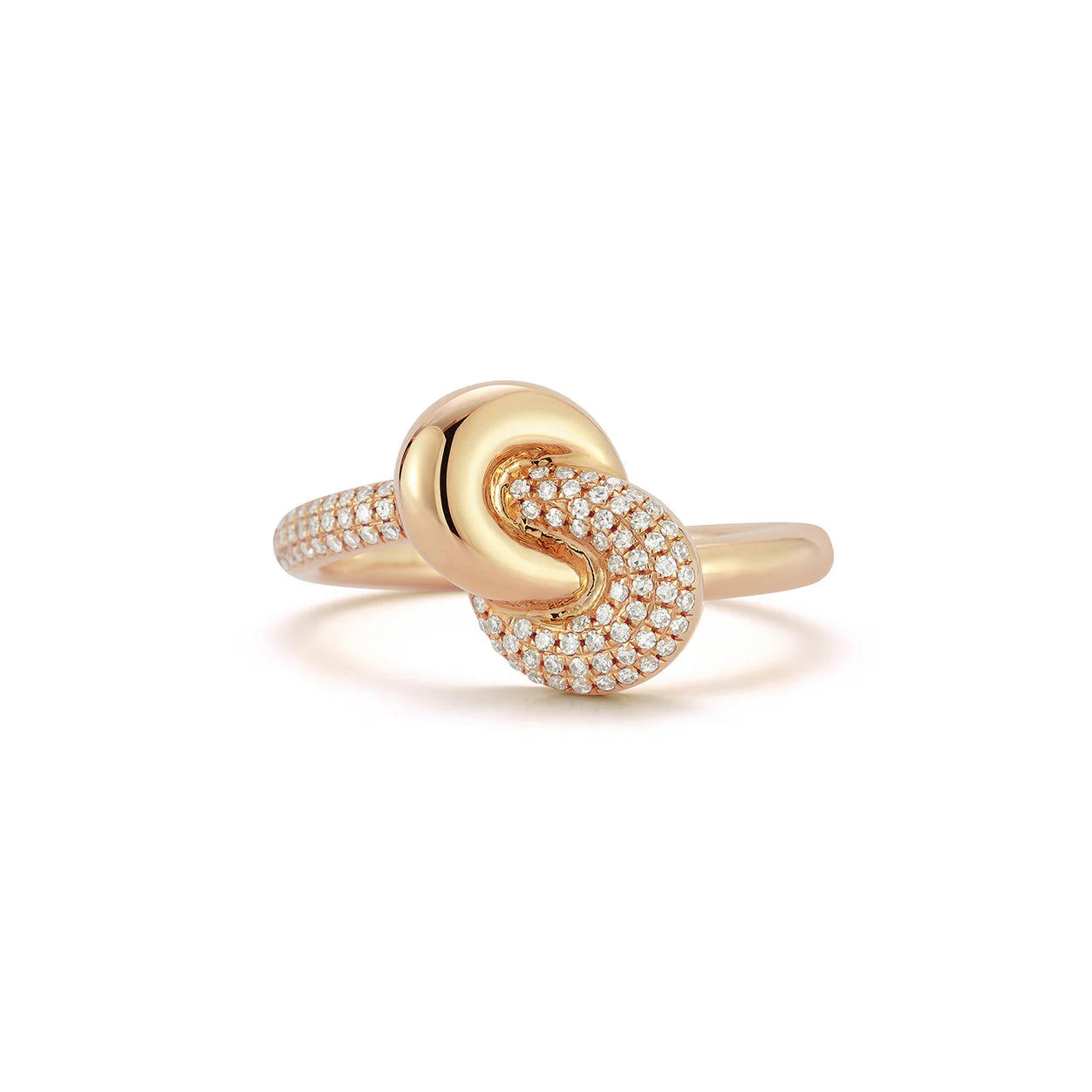 Diamond & Gold Love Knot Ring