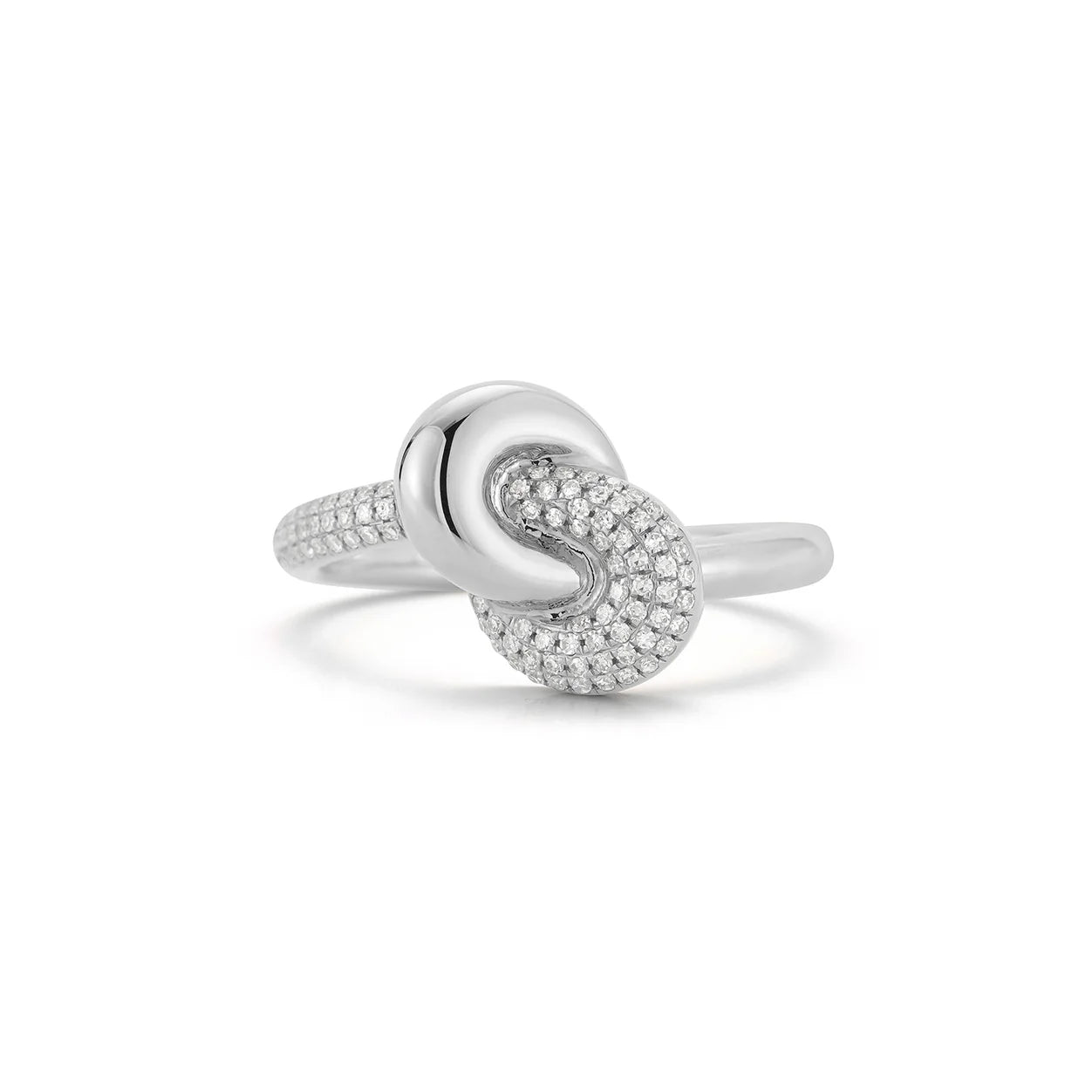 Diamond & Gold Love Knot Ring