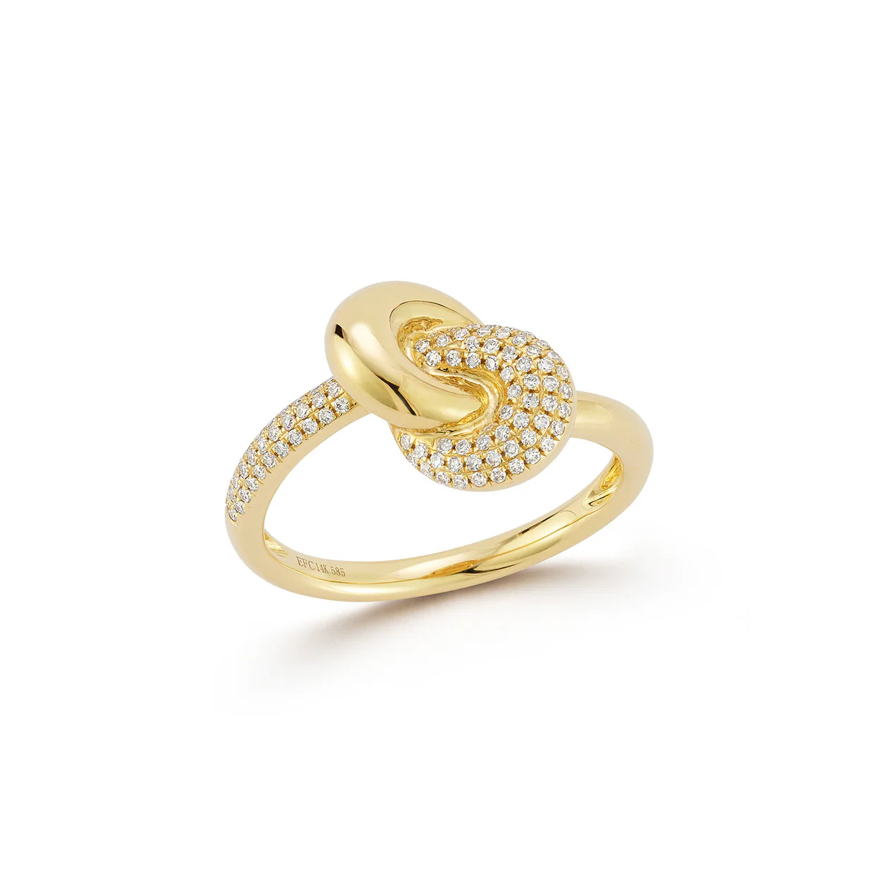 Diamond & Gold Love Knot Ring