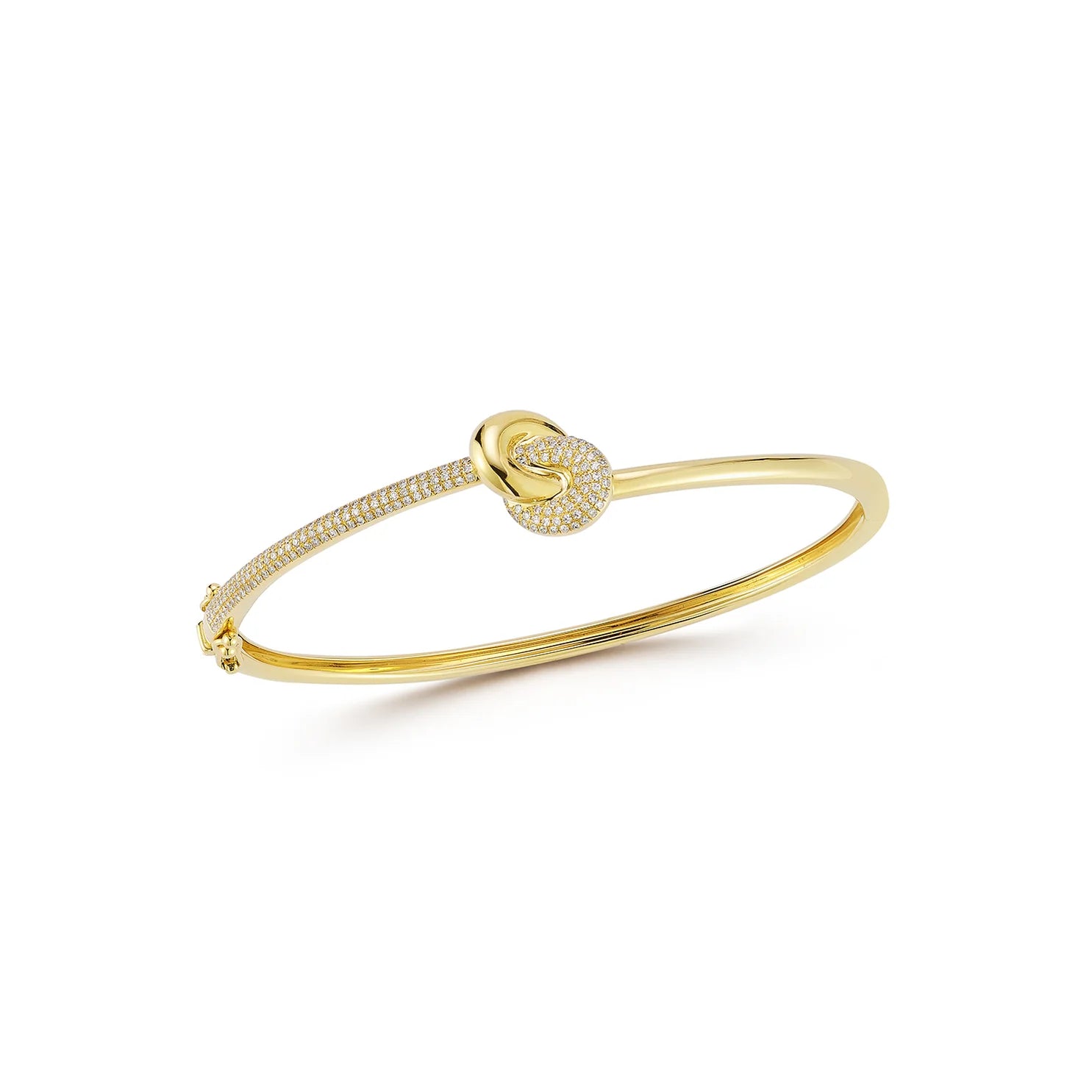 Diamond & Gold Jumbo Love Knot Bracelet