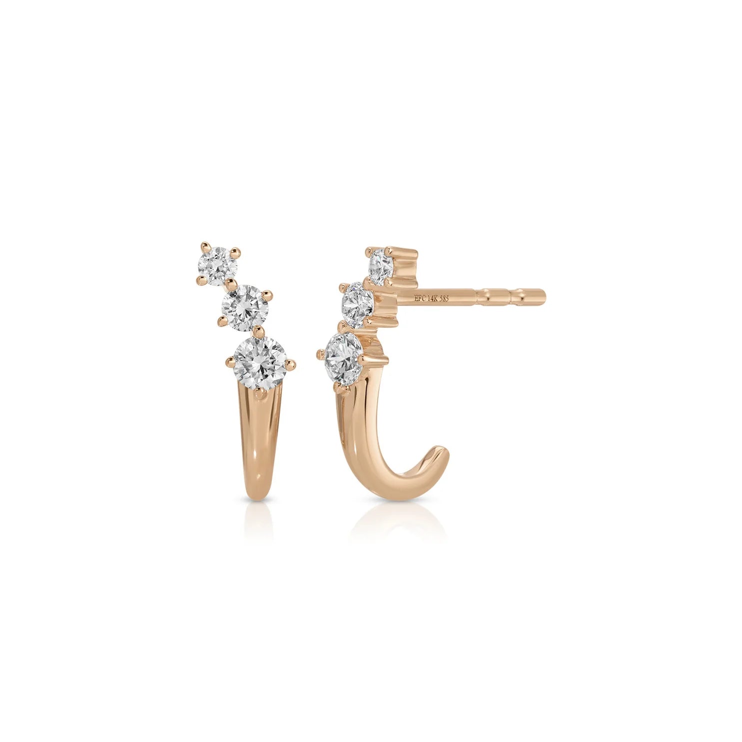 Diamond Leila Huggie Earrings