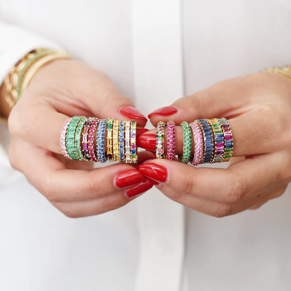 Multi Colored Domed Ring