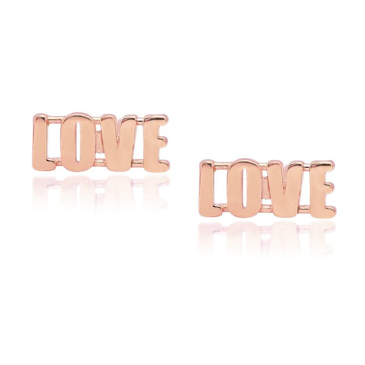 "Love" Stud Earring