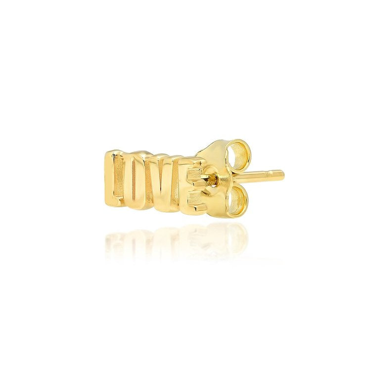 "Love" Stud Earring