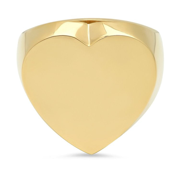 Flat Heart Surface Ring