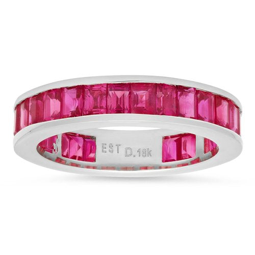 Baguette Cut Ruby Band