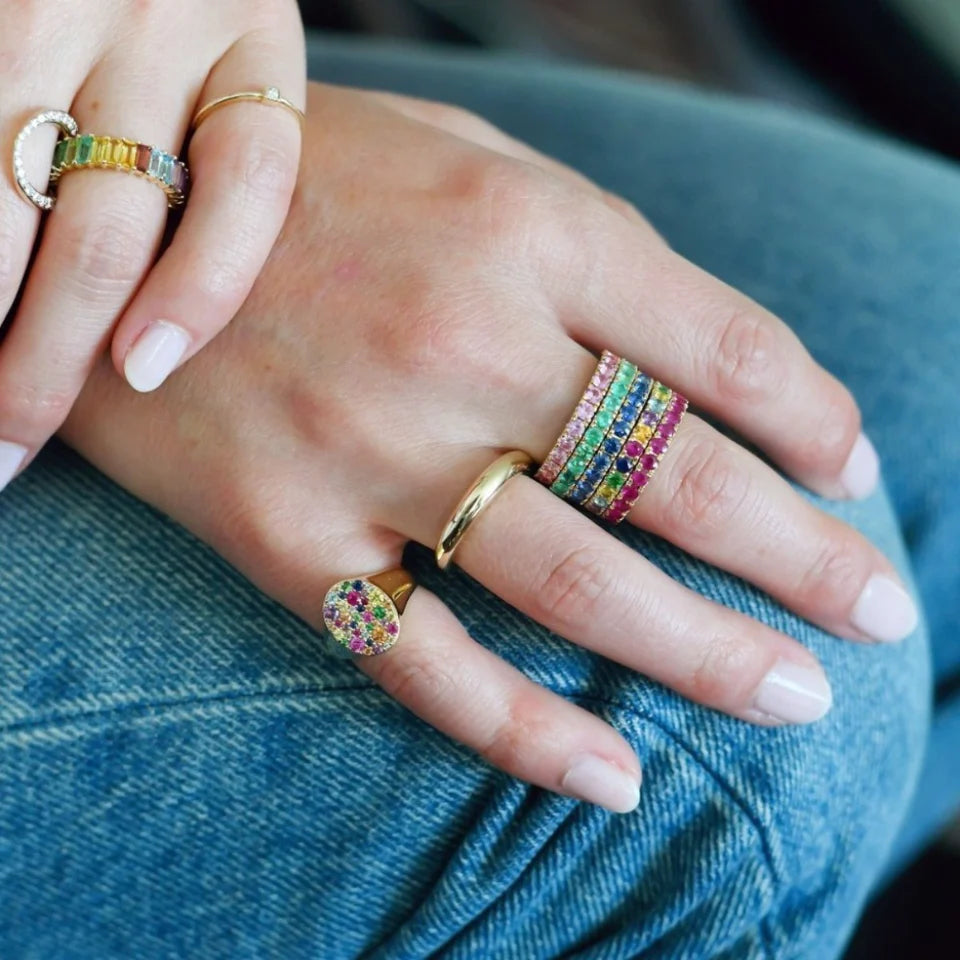 Large Multi Colored Eternity Band