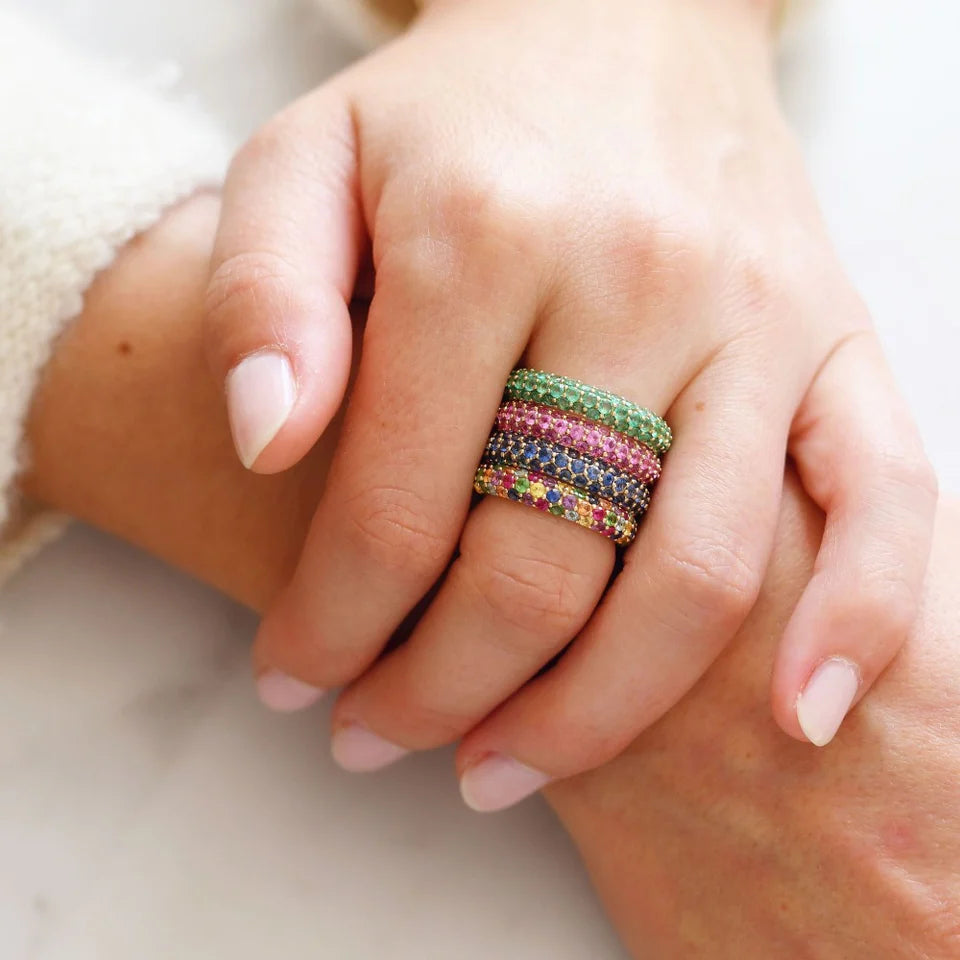 Pink Sapphire Domed Ring