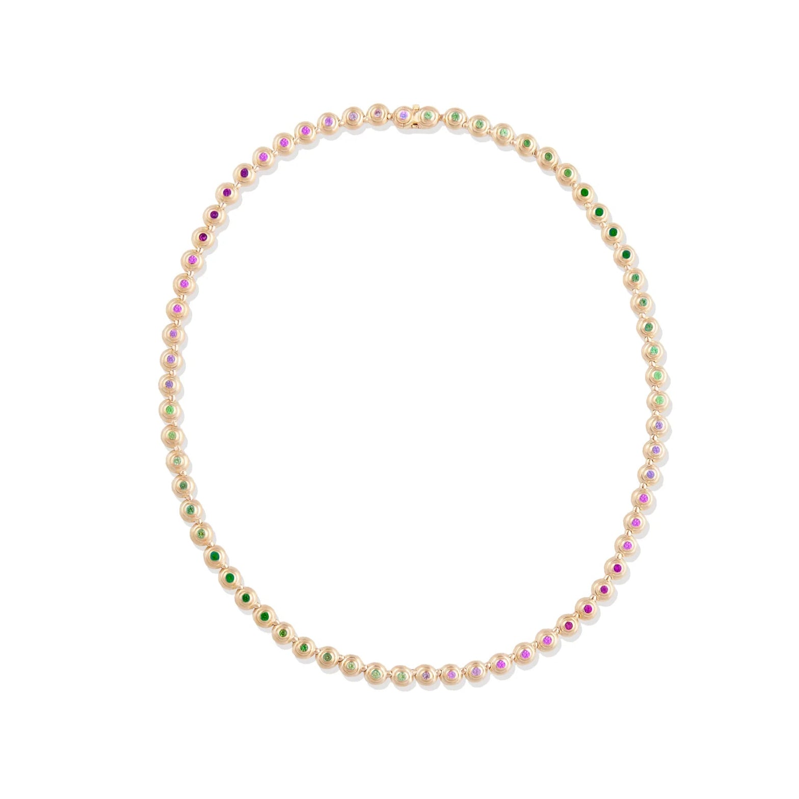 Evolve Link Necklace - Rhodolite Garnet, Sapphire, Amethyst & Tsavorite