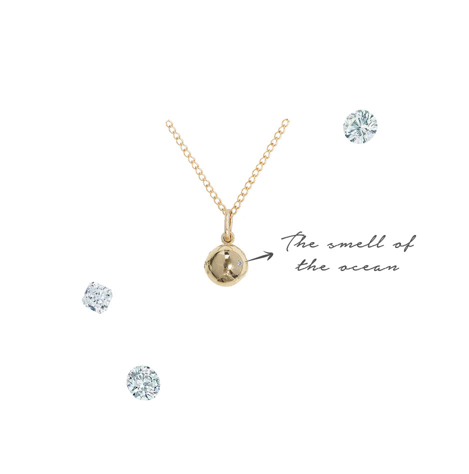 Mini Golden Atlas Charm Necklace