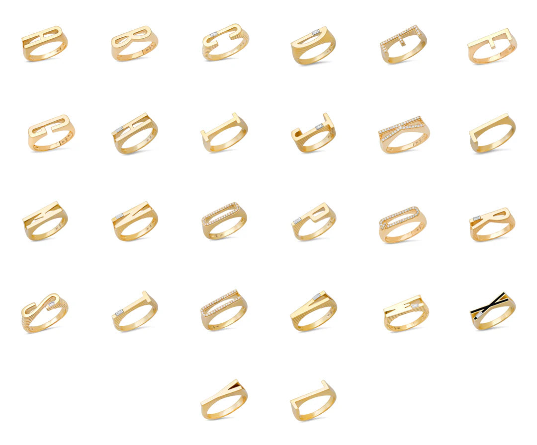 Ribbed Initial Ring