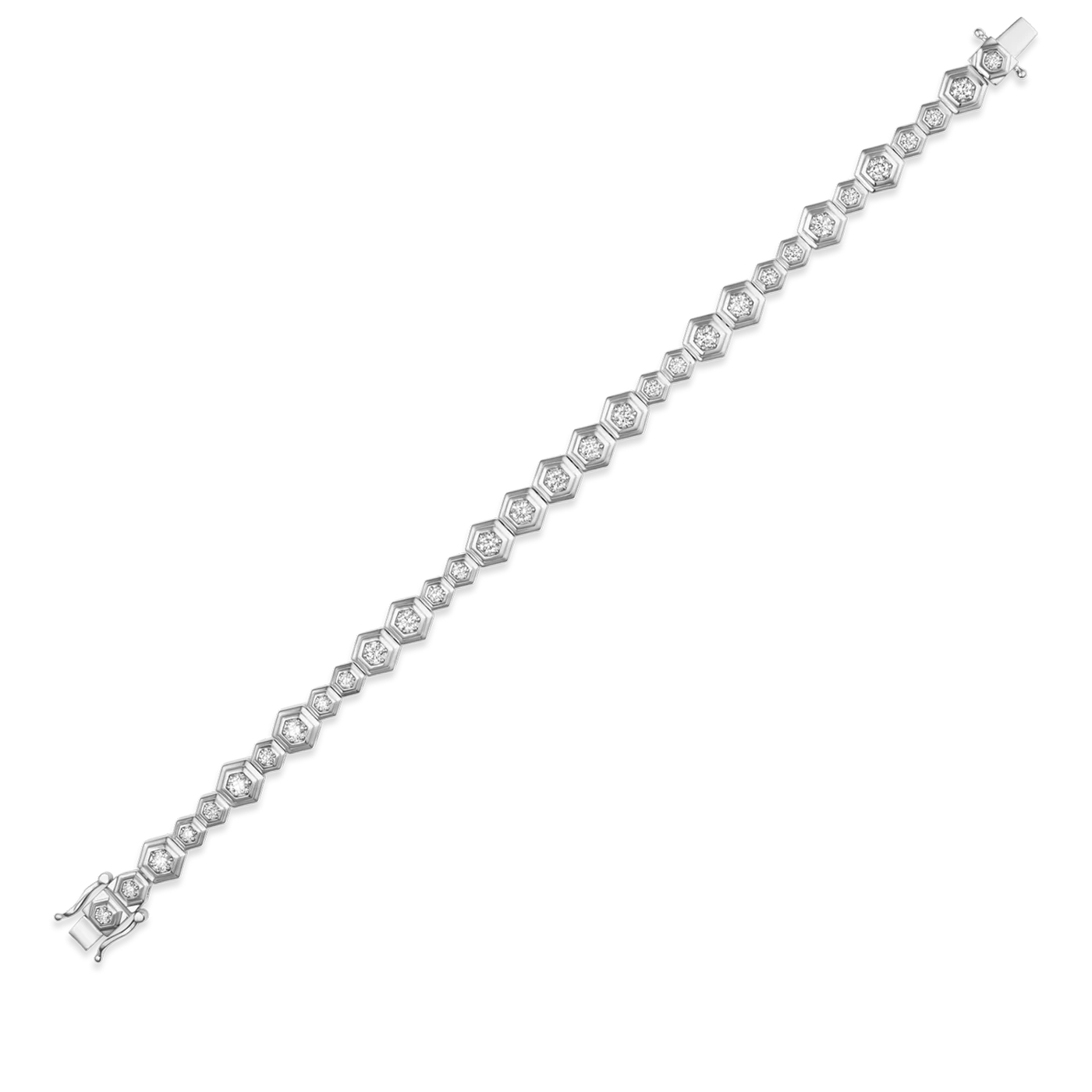 Honey Comb Gold & Diamond Full Bracelet