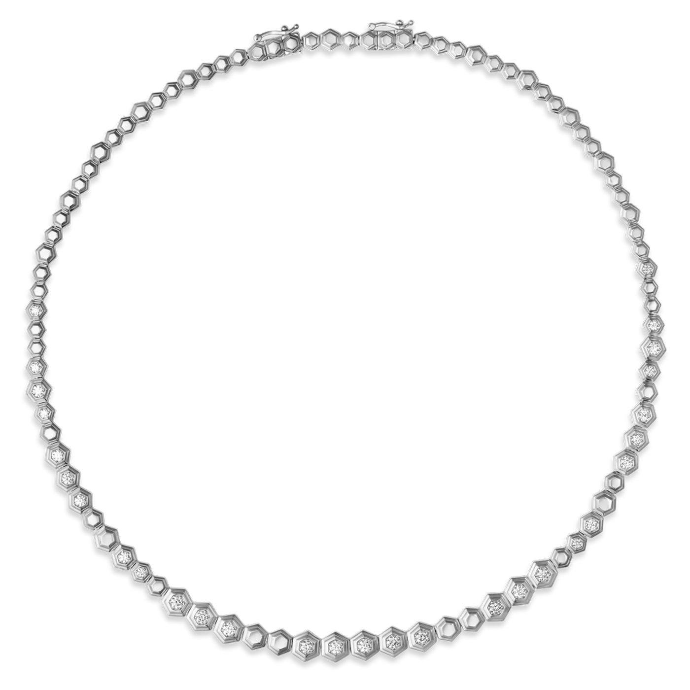 Honey Comb Gold & Diamond Partial Random Choker