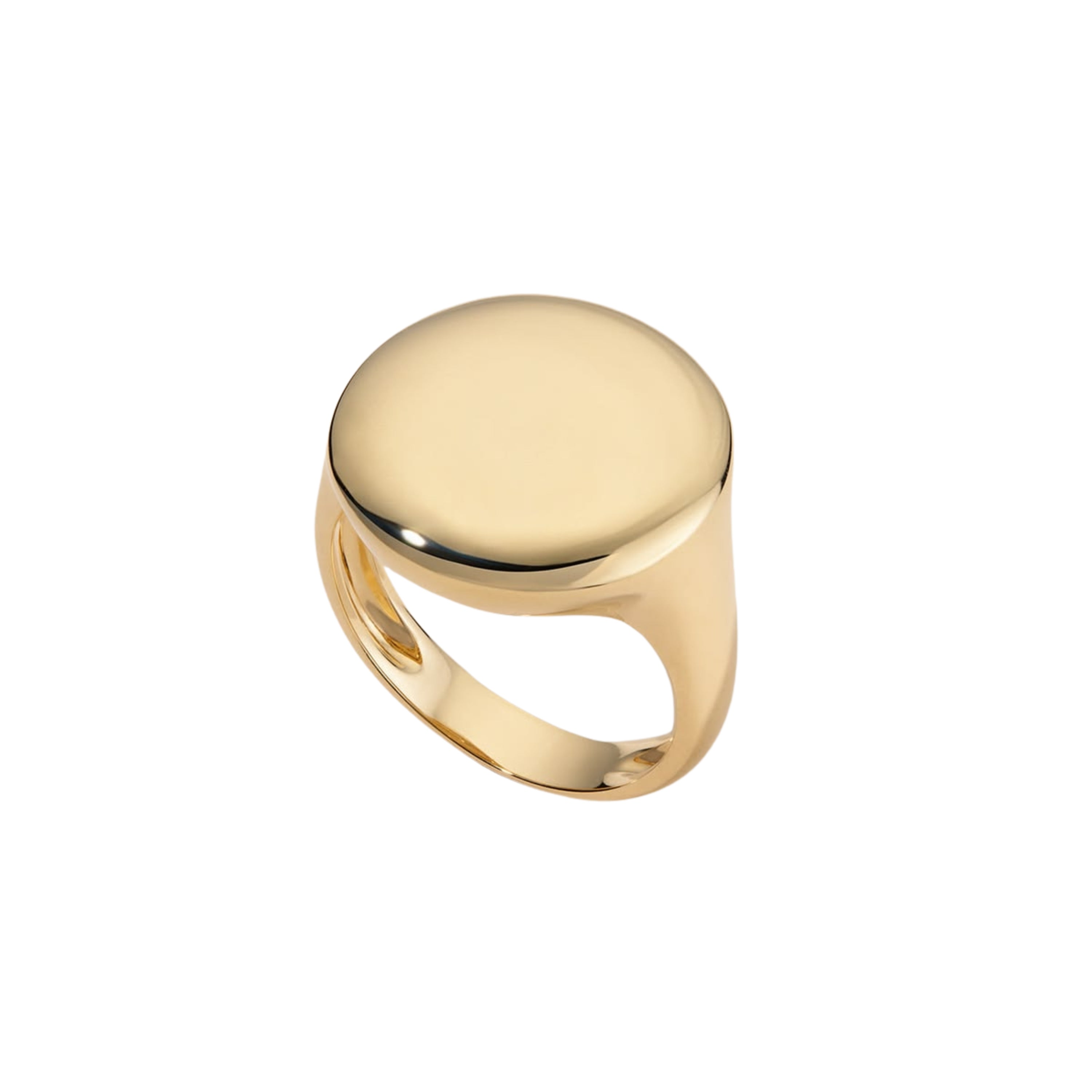 Halo Solid Gold Signet Ring