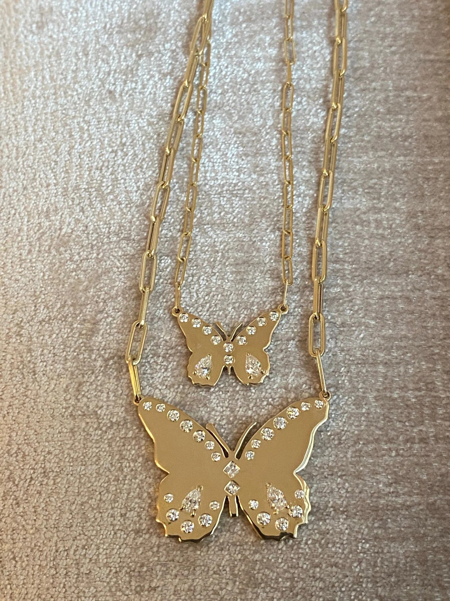 Jessica Large Diamond Butterfly Necklace