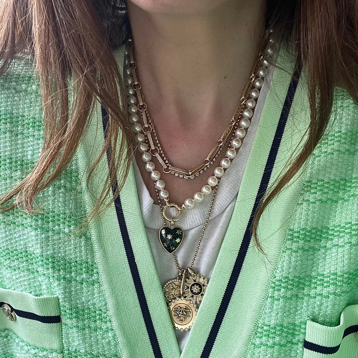 14K Gold Elongated Book Link Ernie Chain