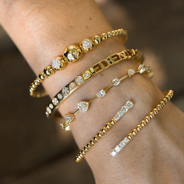 Diamond Half & Half Bangle