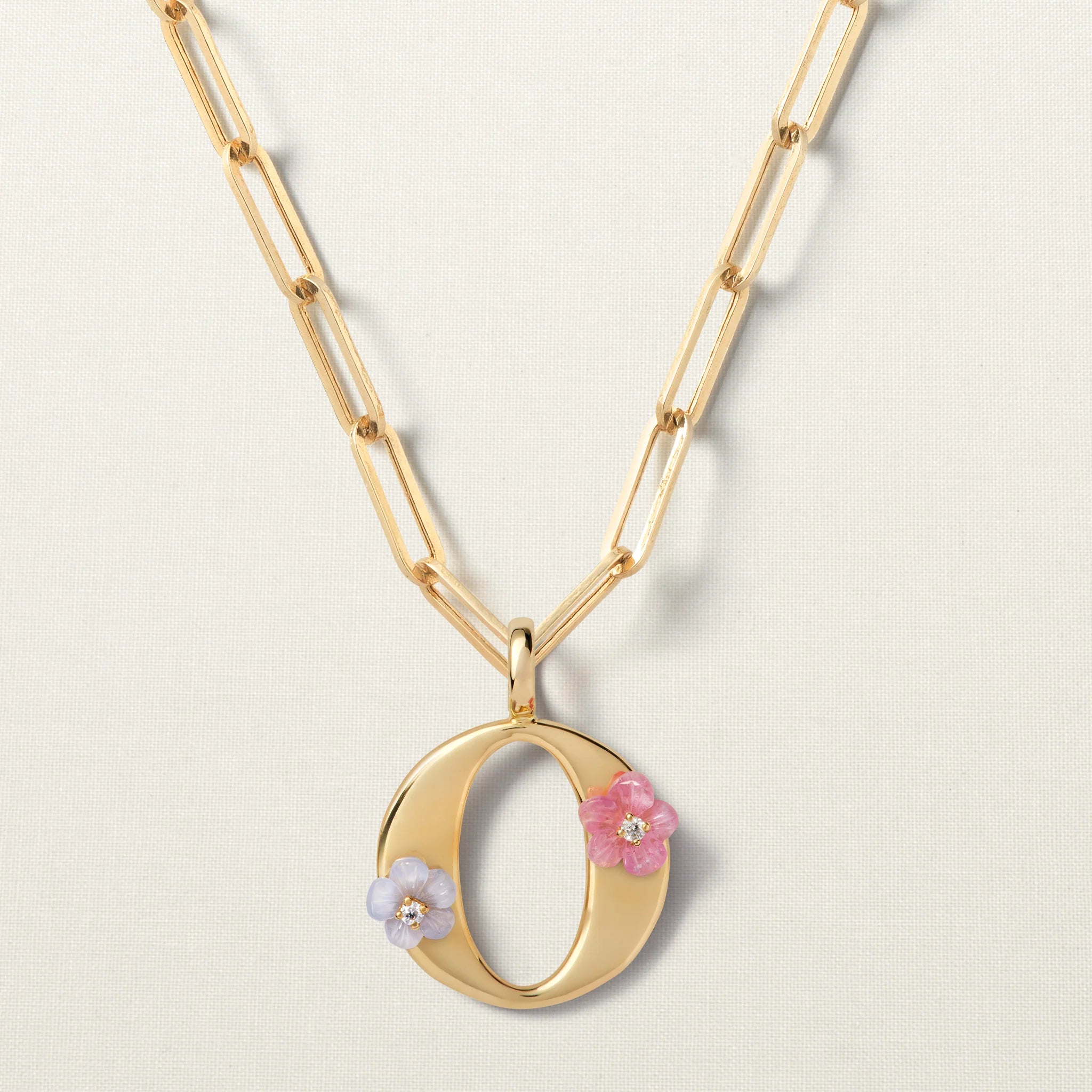 Initial Flower Pendant