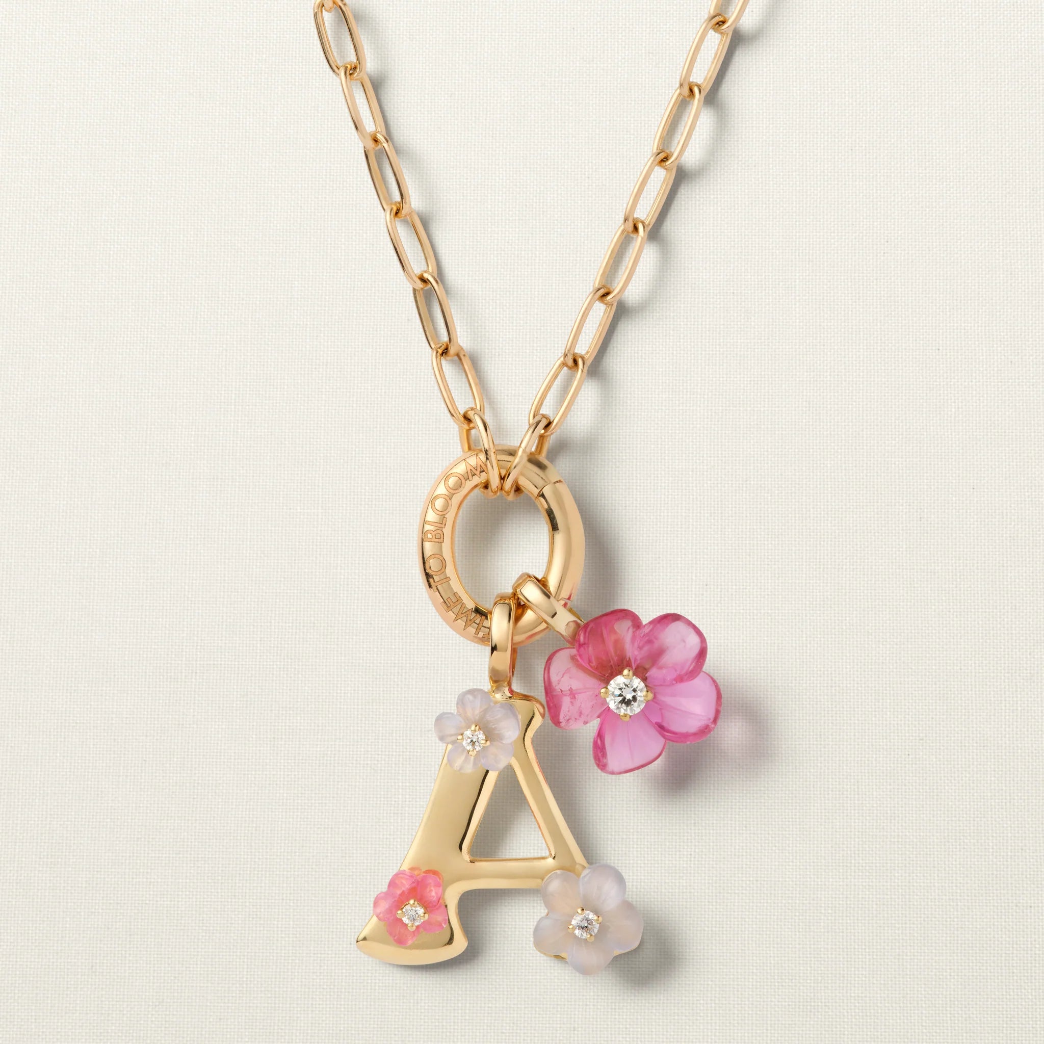 Initial Flower Pendant