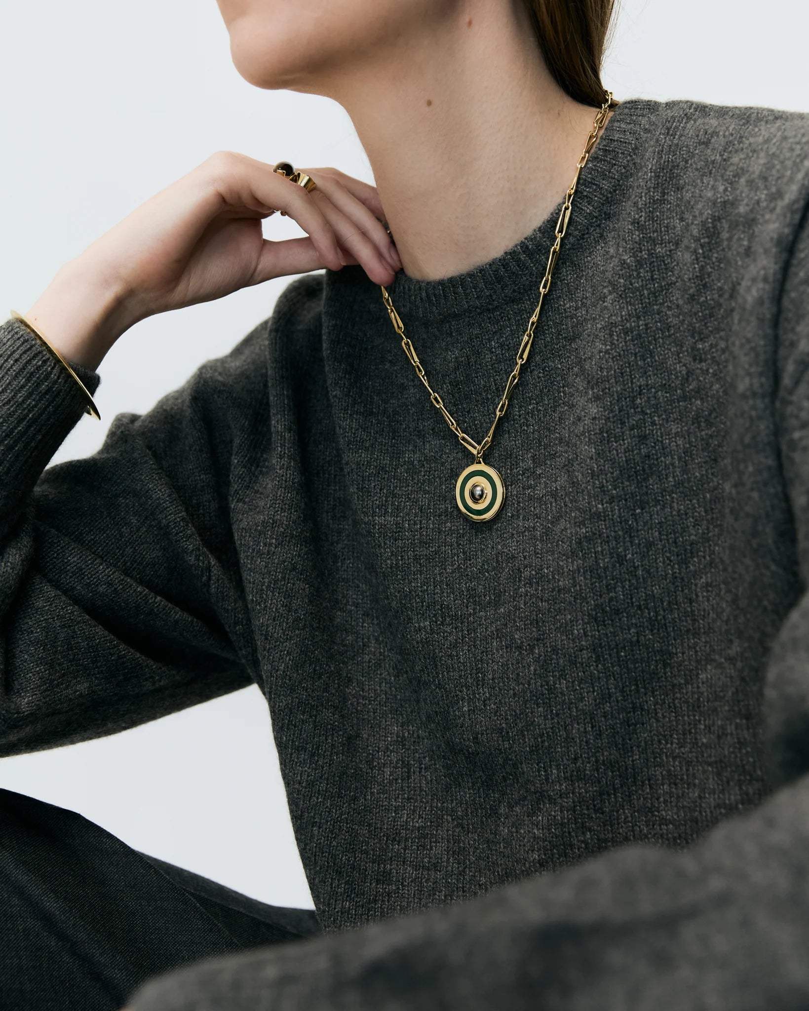 Knife Edge Link Chain 18K 20"