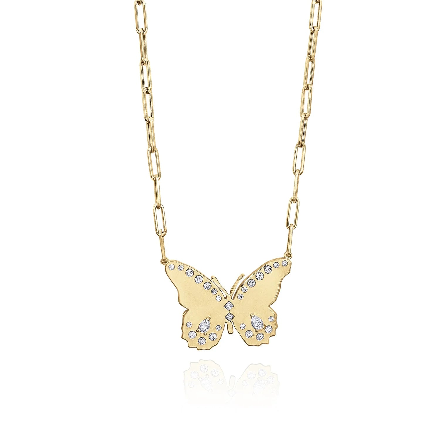 Jessica Large Diamond Butterfly Necklace