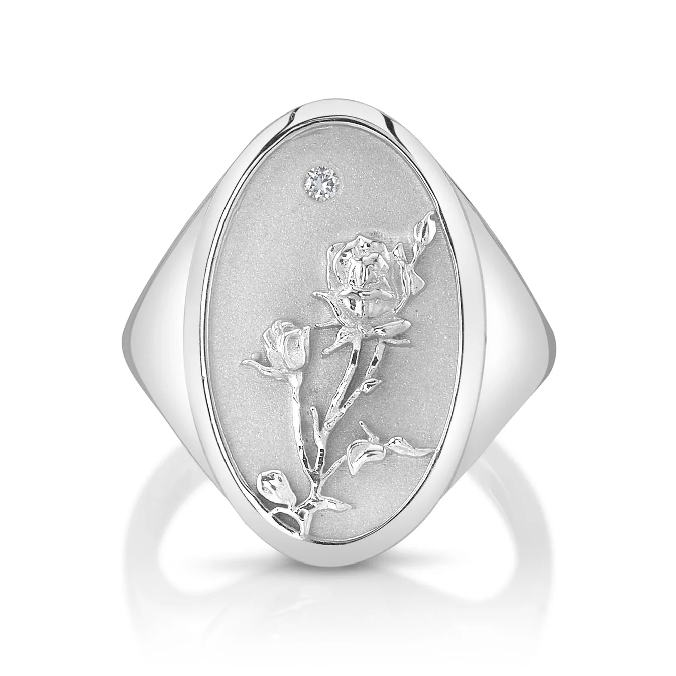 June Birth Flower Signet Ring