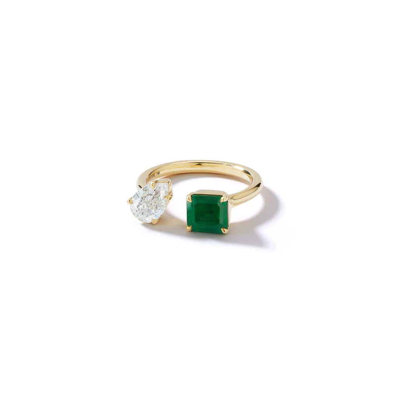 Prive Luxe Emerald and Diamond Ring