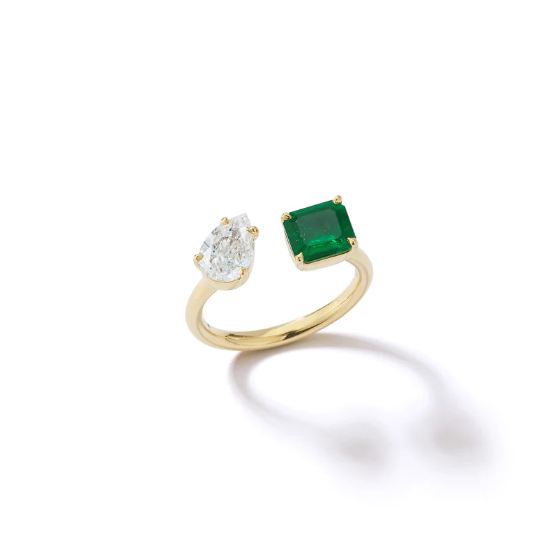 Prive Luxe Emerald and Diamond Ring