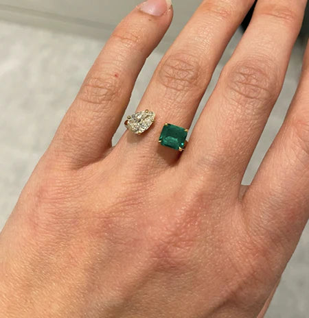 Prive Luxe Emerald and Diamond Ring