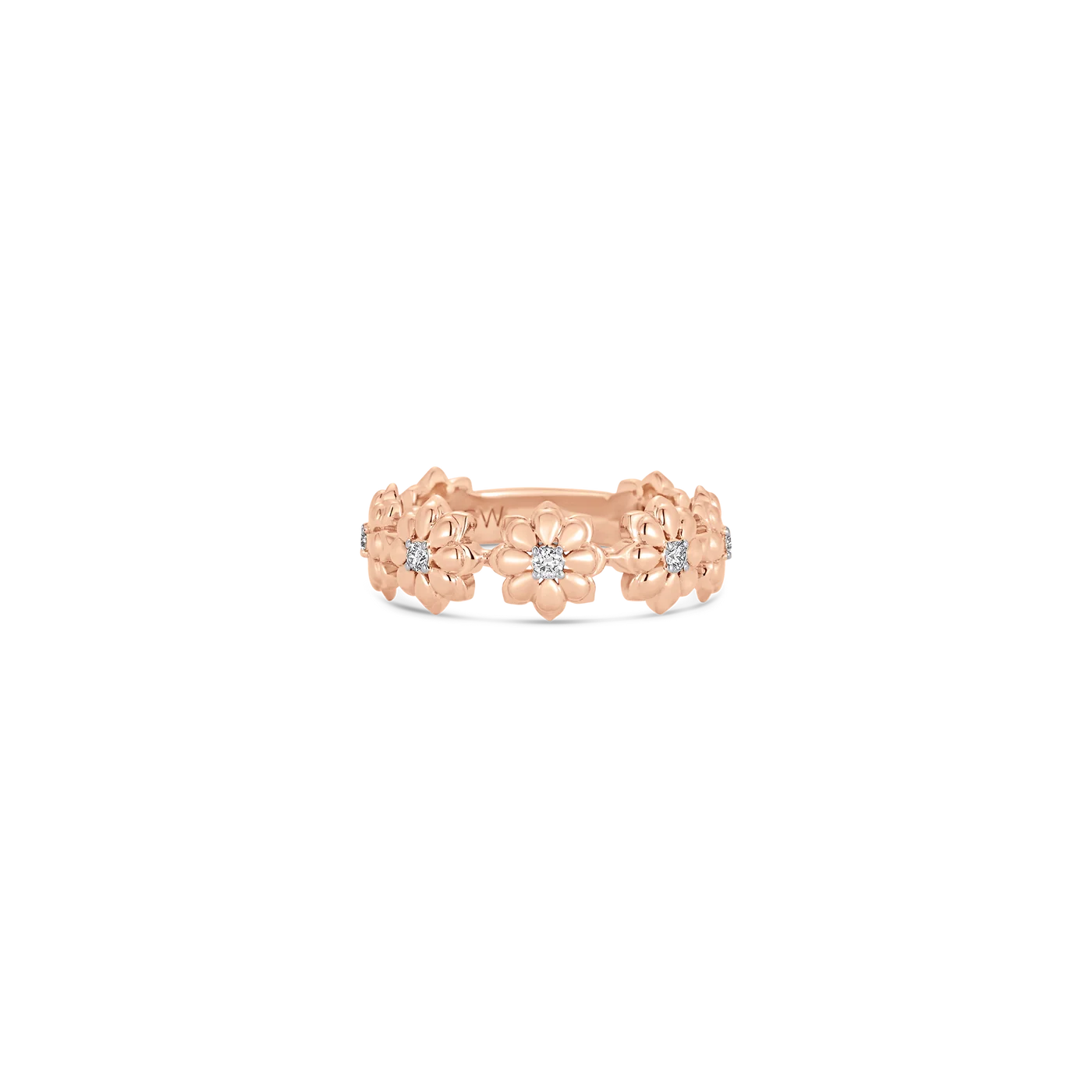 Lierre Gold and Diamond Eternity Flower Ring