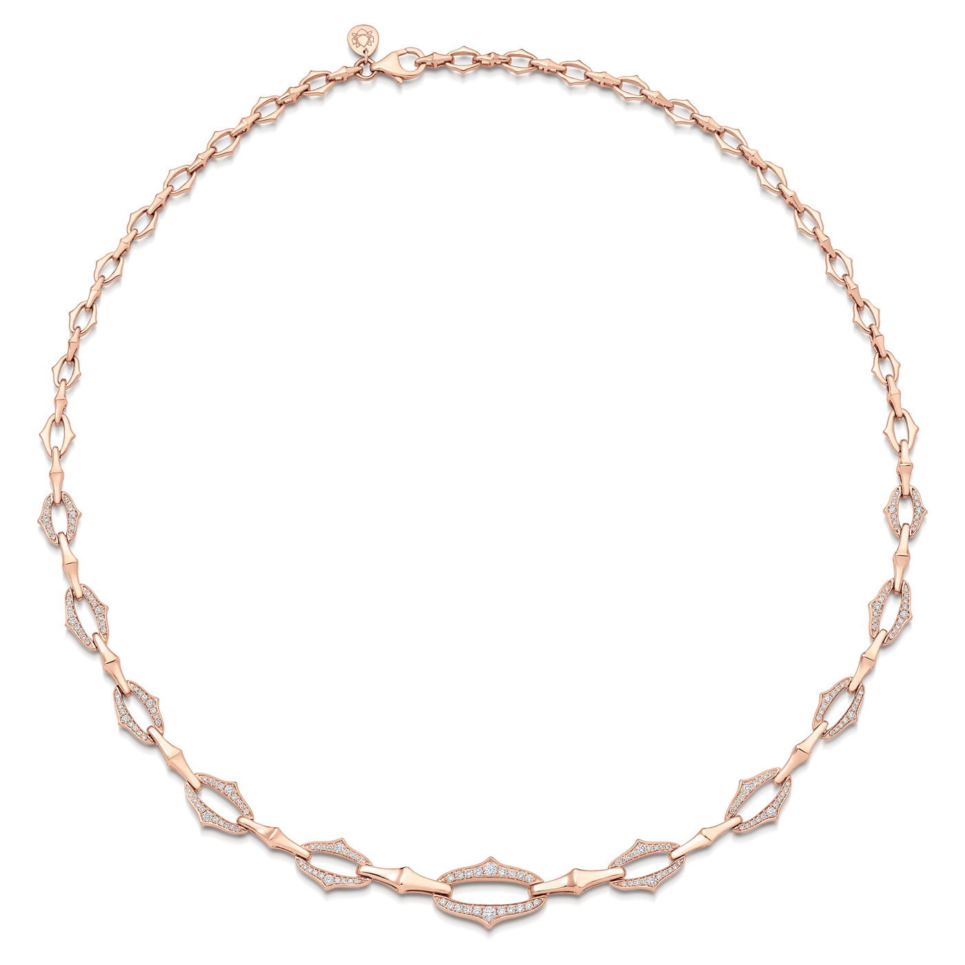Lucia Gold Link Diamond Necklace