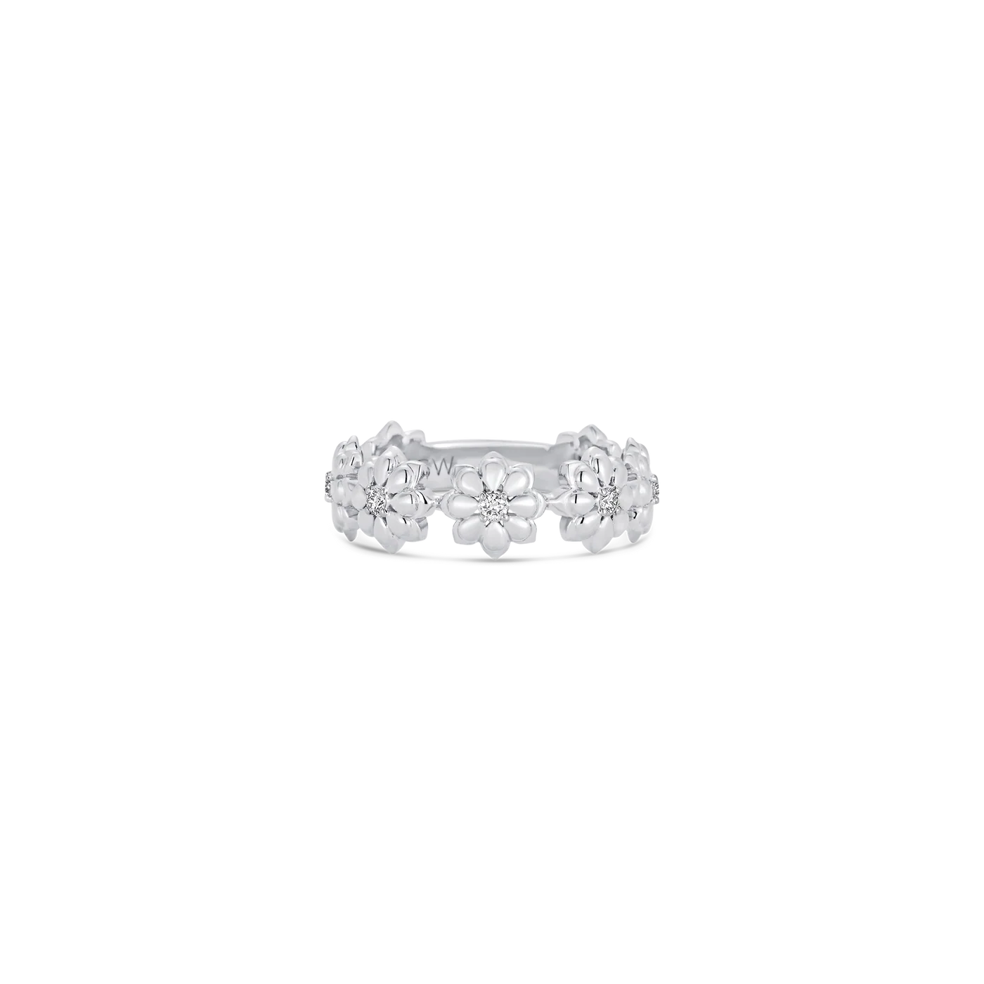 Lierre Gold and Diamond Eternity Flower Ring