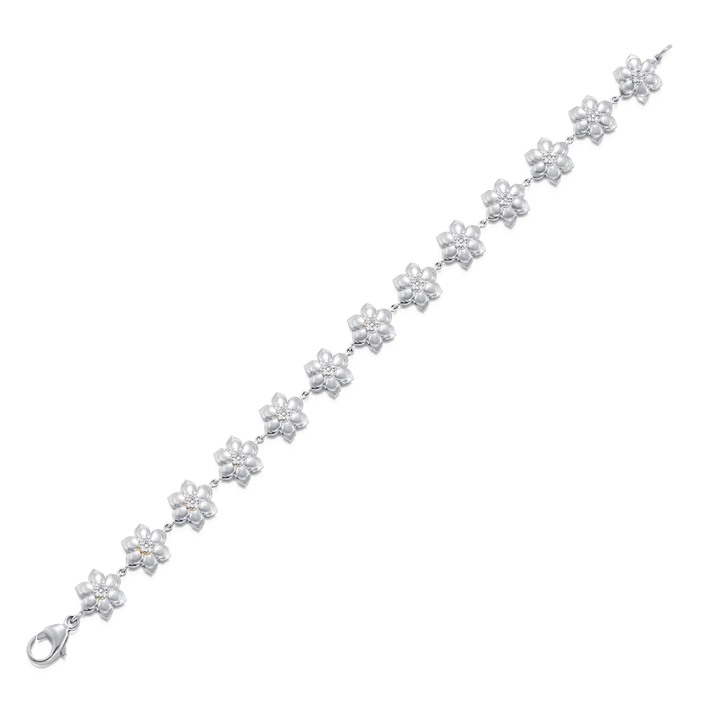 Lierre Gold and Diamond Flower Bracelet