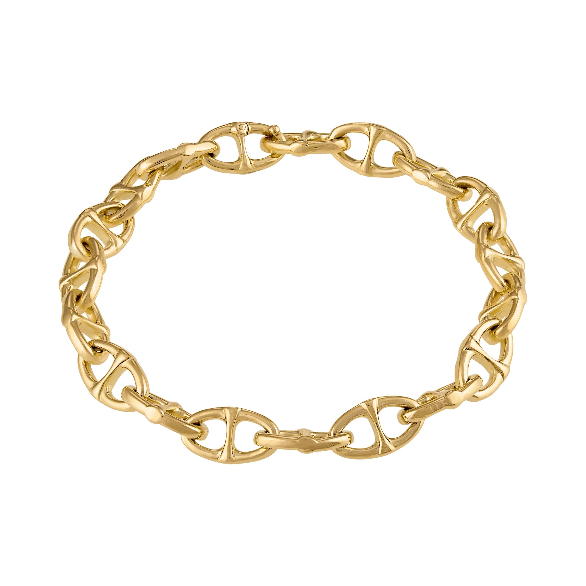 Large Mariner Link 18k Gold Bracelet