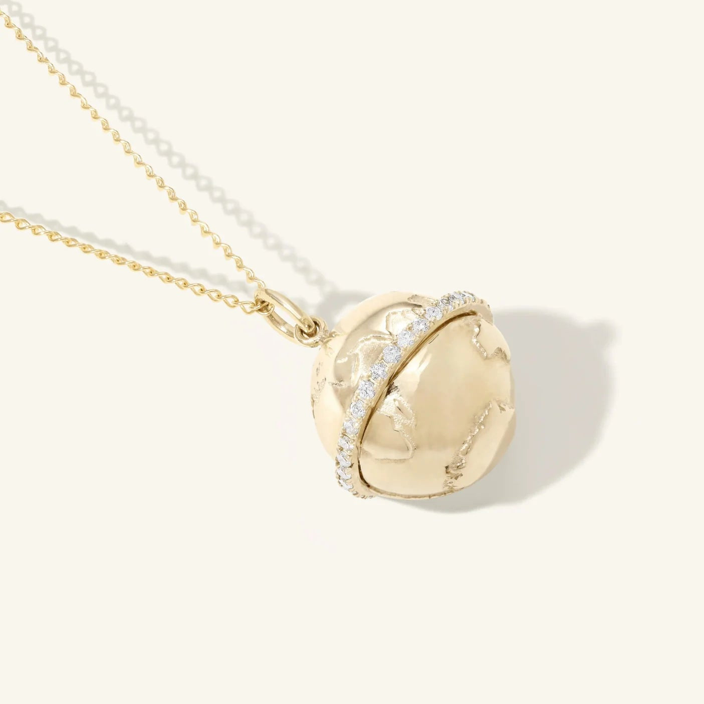 Large Pave Atlas Charm Necklace