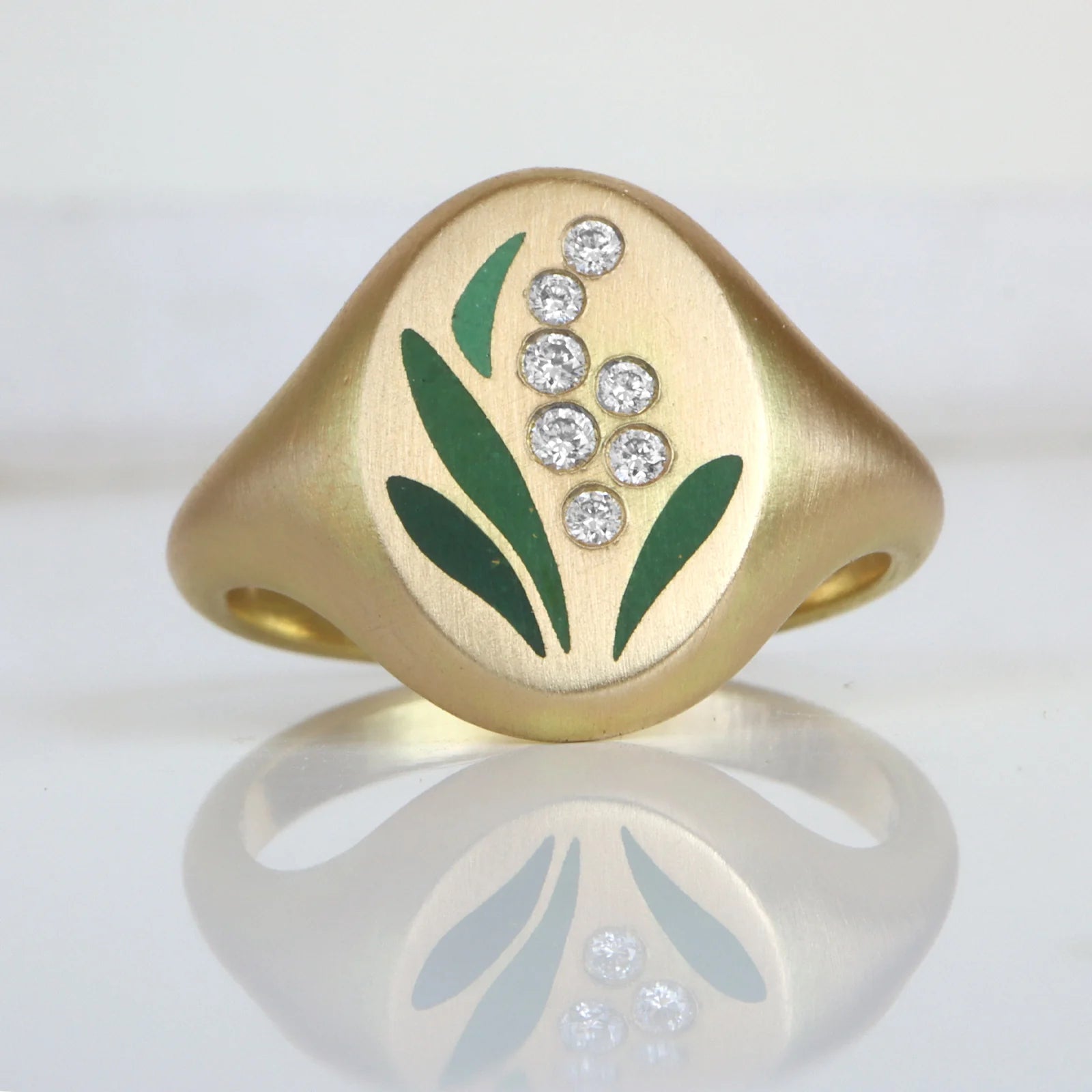 Lily Of The Valley Signet Ring