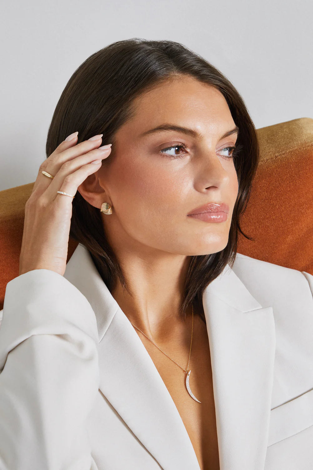 Diamond Crescent Necklace